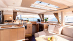 Modern luxury interior of the Aura 51 catamaran RivieraYachtExperience